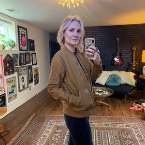 Classic Carhartt Brown Relaxed Fit Canvas Jacket